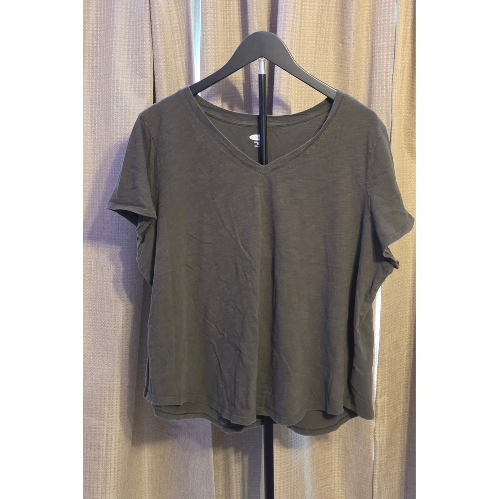 Old Navy Everywear V-Neck T-Shirt Women's Size XXL Green